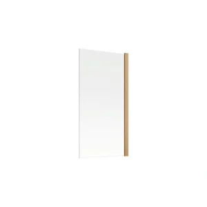 800x1500mm Single Straight Bath Screen (6mm) - Brushed Bronze