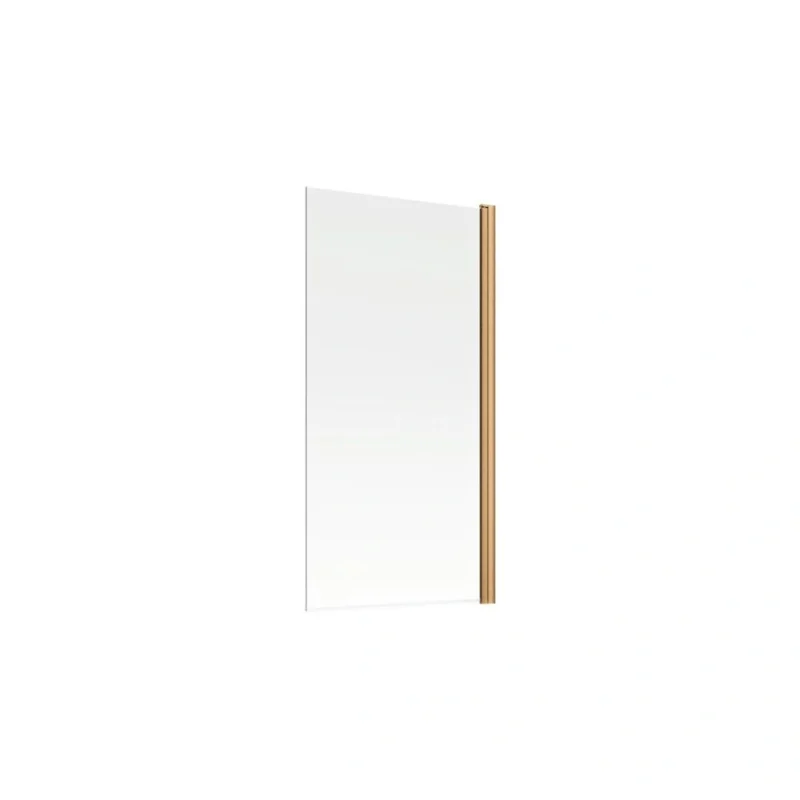 800x1500mm Single Straight Bath Screen (6mm) - Brushed Bronze