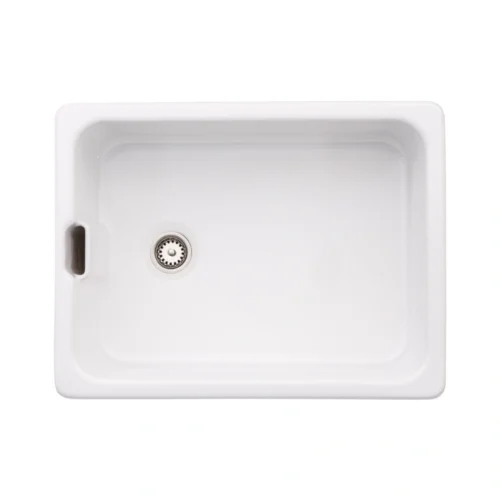 Abode New Belfast 1 Bowl Undermount Fireclay Sink – White