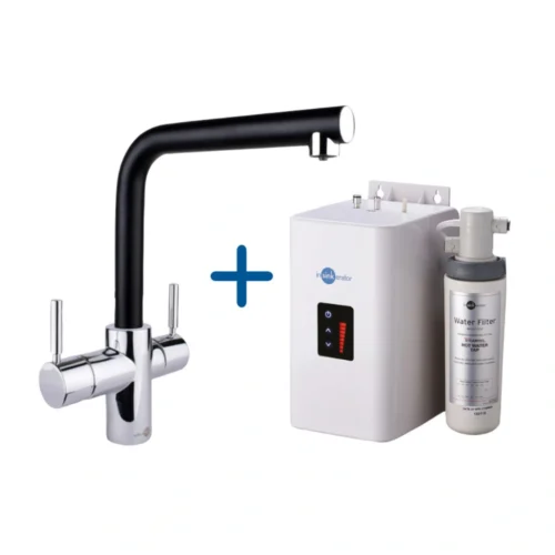 InSinkErator 3N1 L‑Shape Boiling Water Tap, Neo Tank & Filter Pack – Black