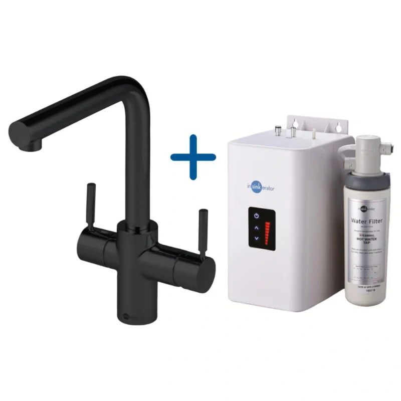 Copy of Full Basin InSinkErator 3N1 L‑Shape Boiling Water Tap, Neo Tank & Filter Pack – Velvet Black