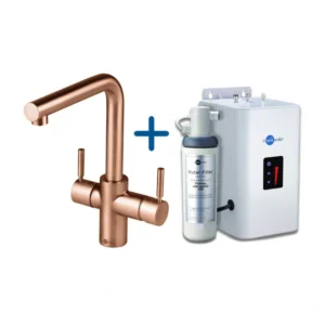 InSinkErator 3N1 L‑Shape Boiling Water Tap, Neo Tank & Filter Pack – Brushed Copper