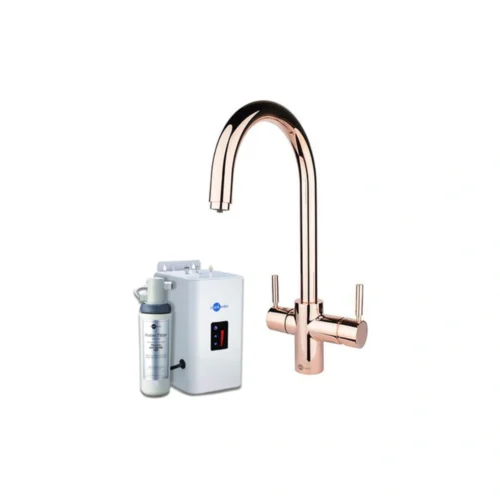 InSinkErator 3N1 J‑Shape Instant Hot Water Tap, Neo Tank & Filter Pack – Rose Gold