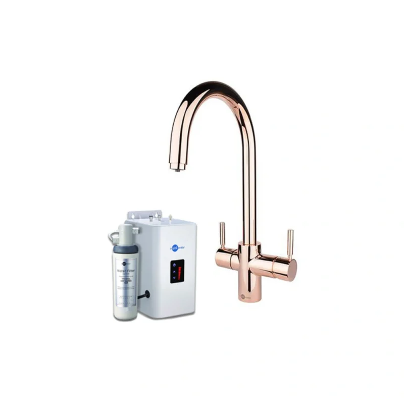 Copy of Full Basin InSinkErator 3N1 J‑Shape Instant Hot Water Tap, Neo Tank & Filter Pack – Rose Gold