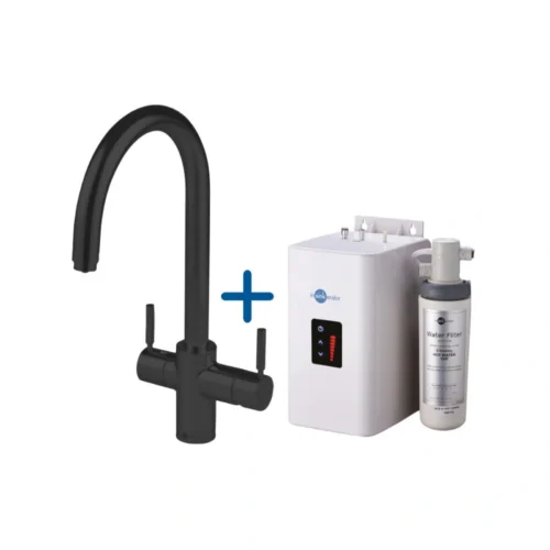 InSinkErator 3N1 J‑Shape Instant Hot Water Tap, Neo Tank & Filter Pack – Velvet Black