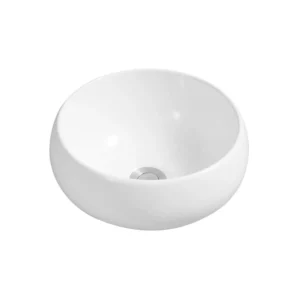 Penny 310mm Compact Round Countertop Washbowl – Gloss White