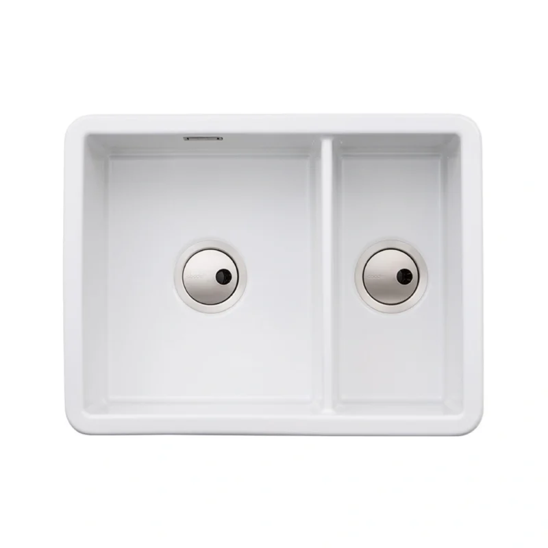 Abode Sandon 1.5 Bowl Ceramic Undermount / Inset Sink – White