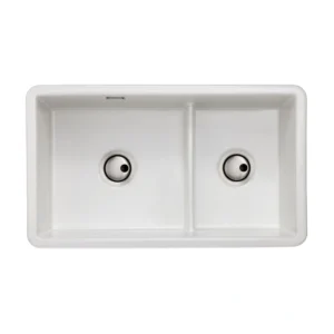 Abode Sandon 1.75 Bowl Ceramic Undermount / Inset Sink – White