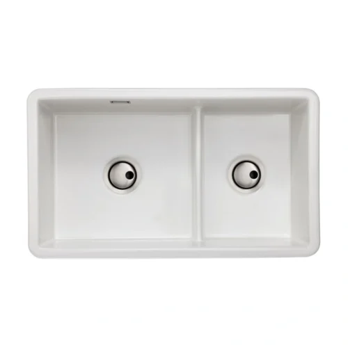 Abode Sandon 1.75 Bowl Ceramic Undermount / Inset Sink – White